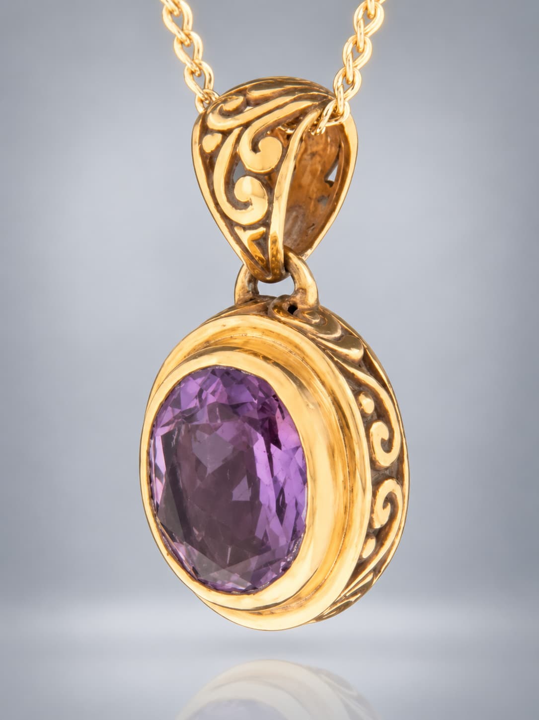 Gold Vermeil Amethyst pendant
