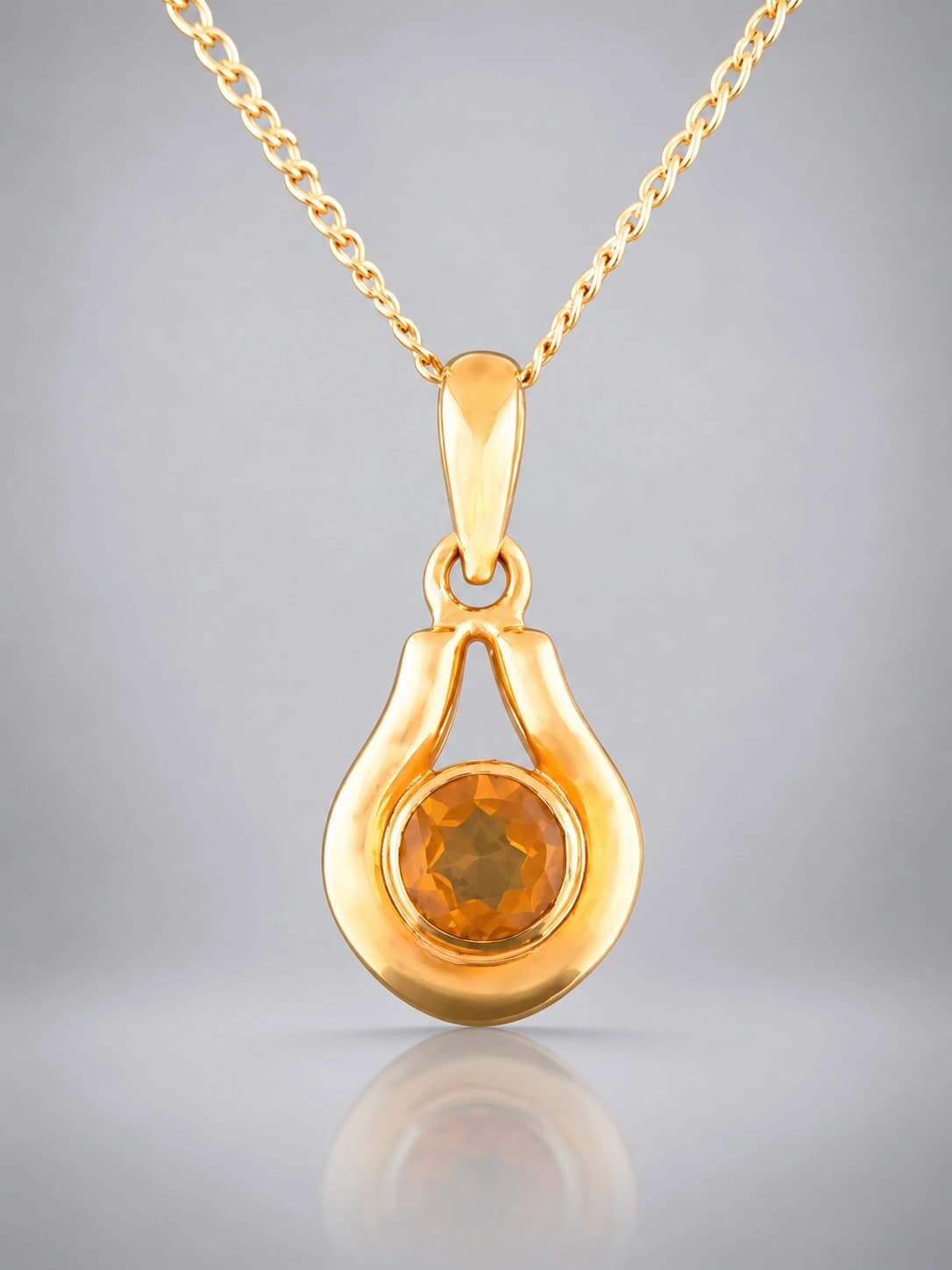 Citrine Gold Vermeil pendant