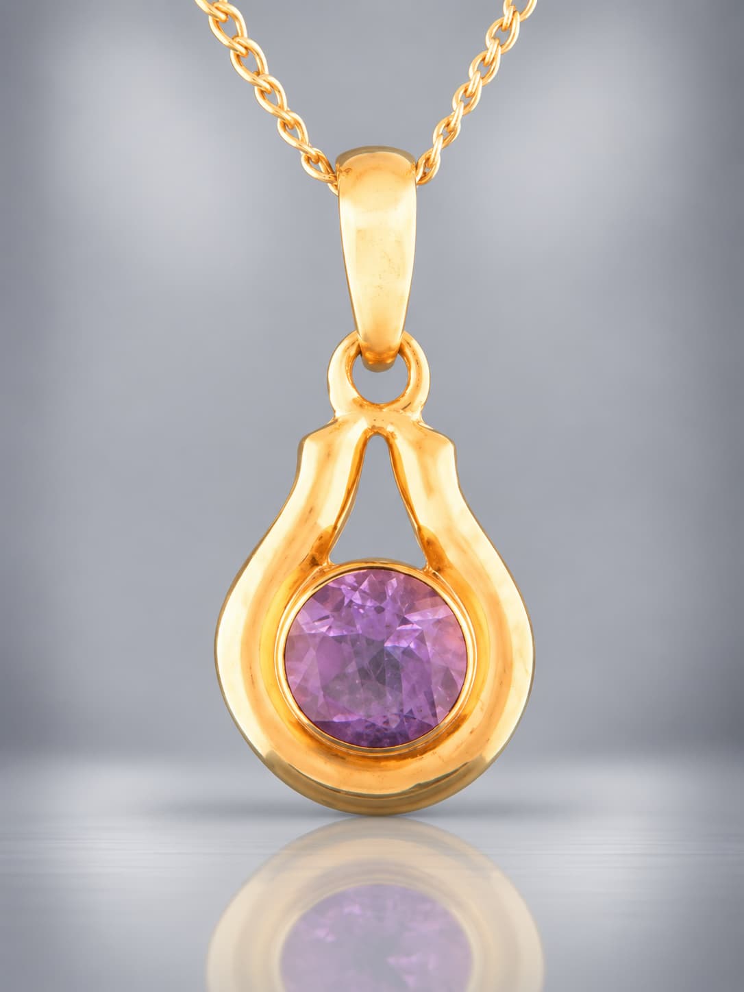 Faceted Amethyst Pendant