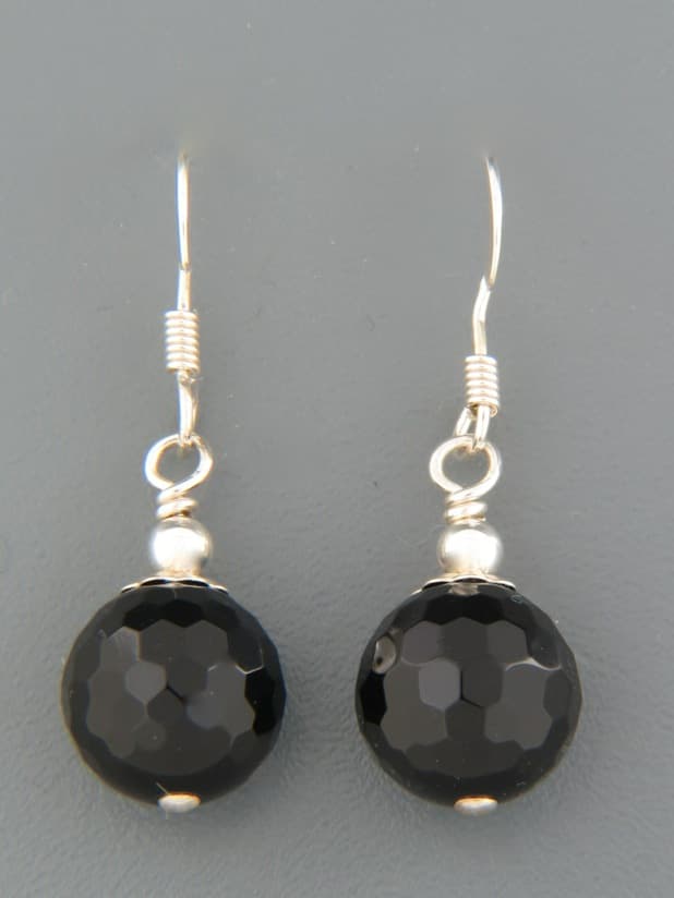 Onyx Earrings - Sterling Silver
