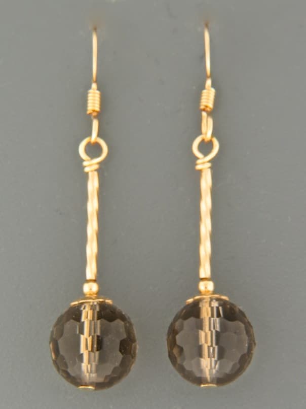 Smokey Quartz Earrings - 14ct Gold Filled