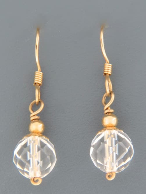 Quartz Crystal Earrings - 14ct Gold Filled