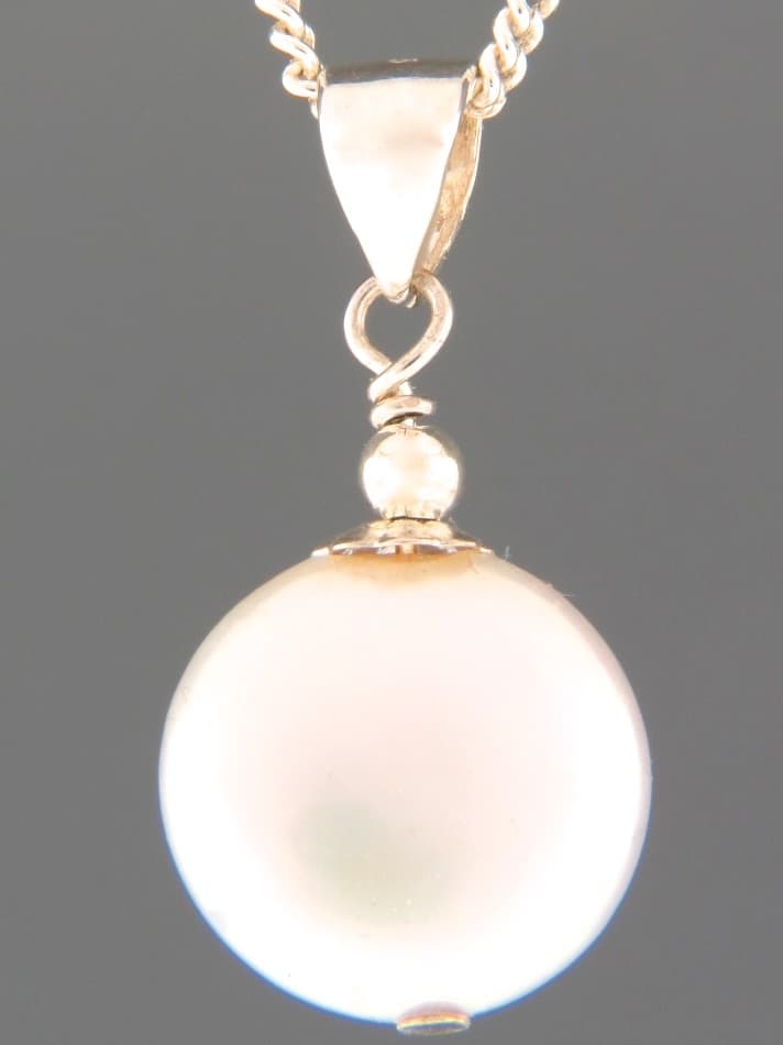 Coin Pearl Pendant - Sterling Silver - YWCPS