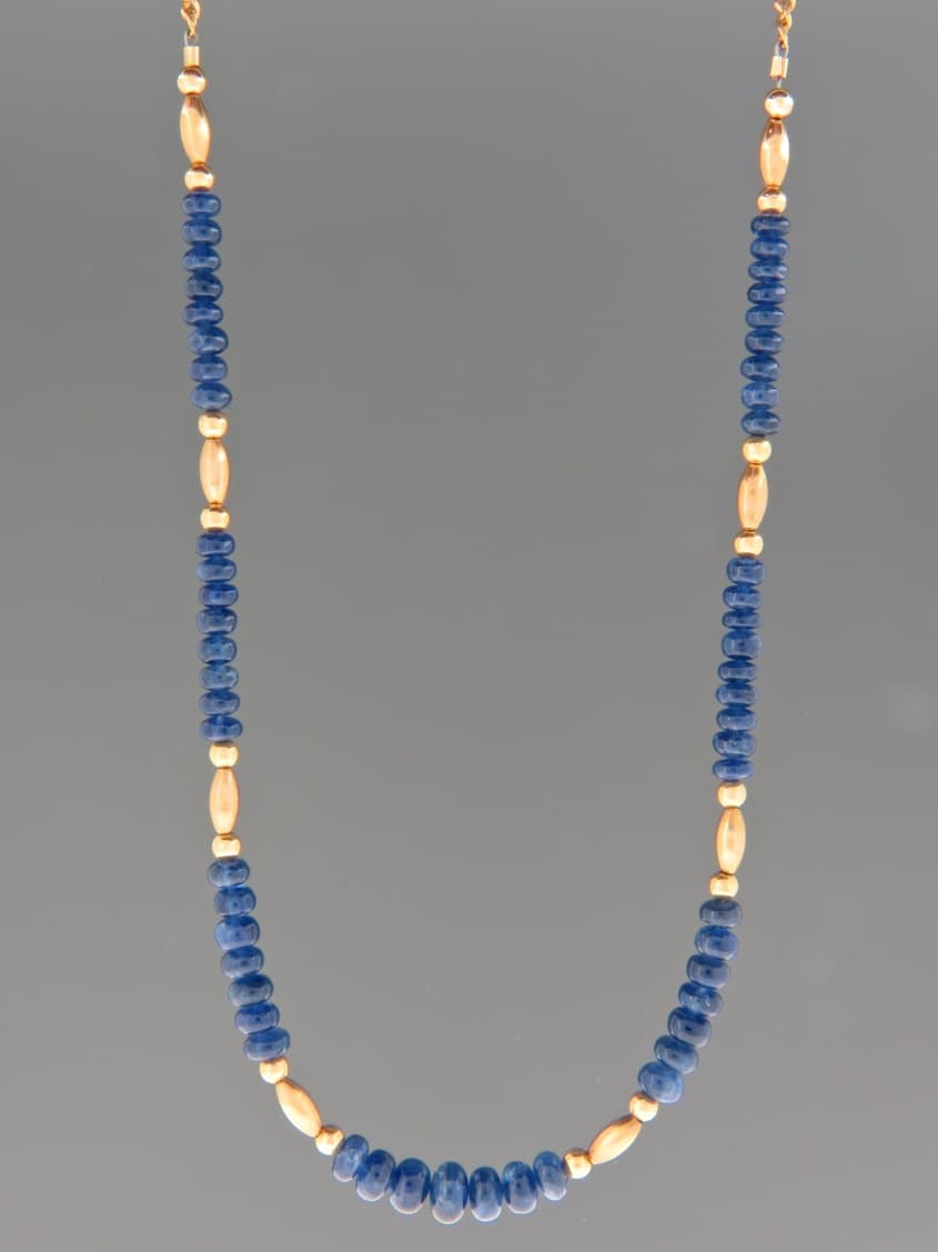 Sapphire Necklace - faceted roundels