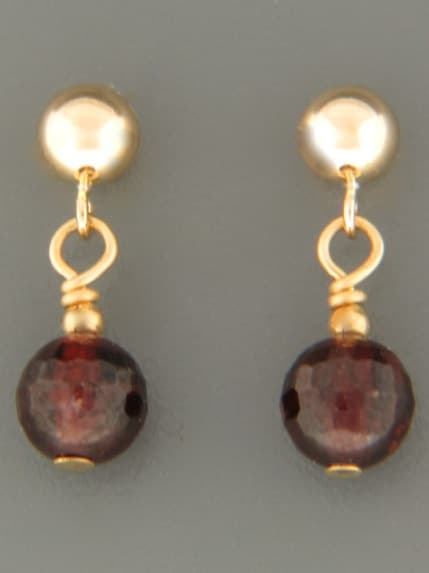 Garnet Earrings - 14ct Gold Filled