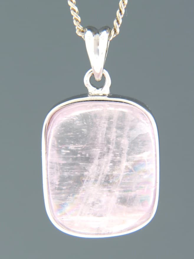 Kunzite Pendant - Sterling Silver