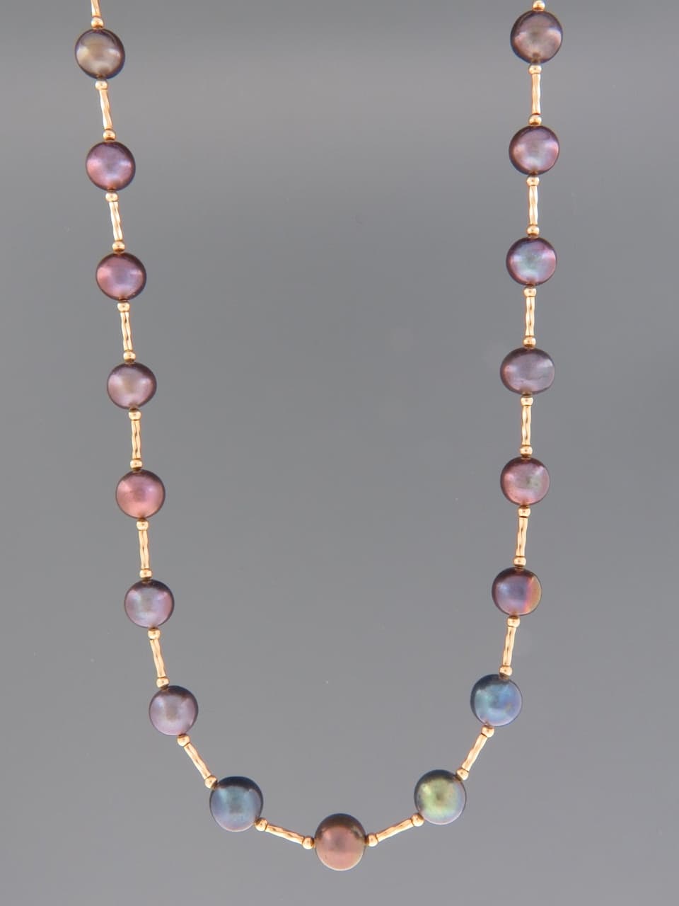 8mm Pearl Necklace with twist beads - YD8HN