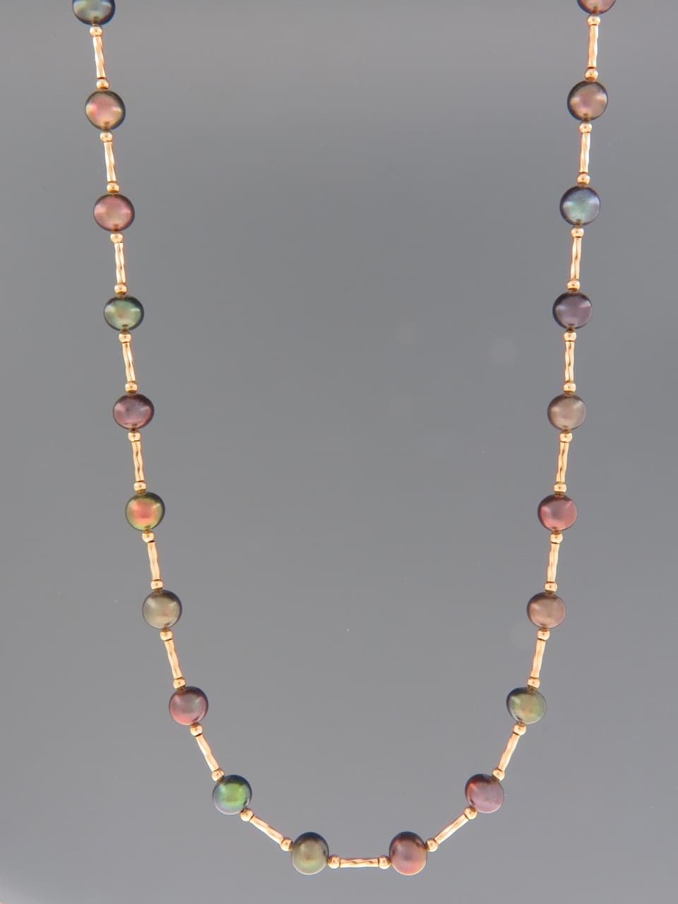 6mm Pearl Necklace with twist beads - YD6HN
