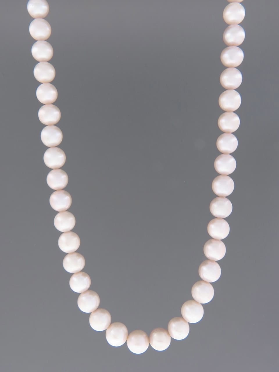 8mm Silver Pearl Necklace - YS8N