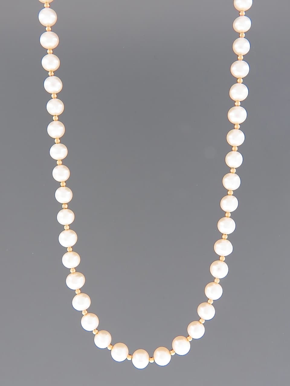 6mm Pearl Necklace with 2mm round beads