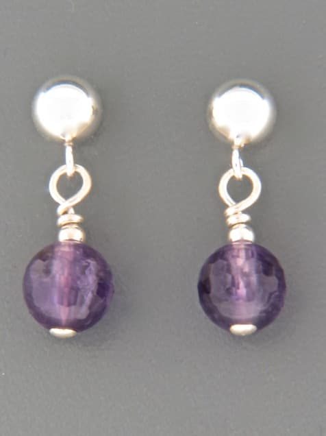Amethyst Earrings - Sterling Silver