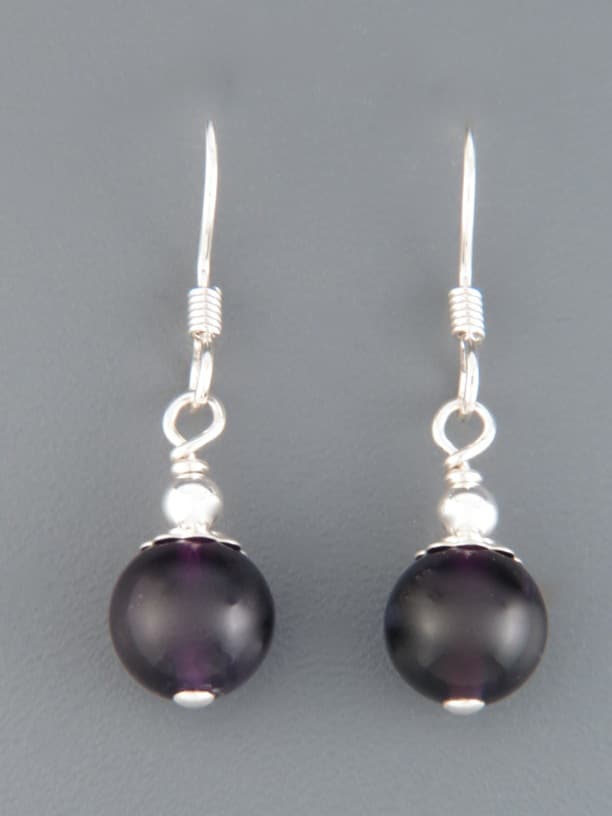 Amethyst Earrings - Sterling Silver