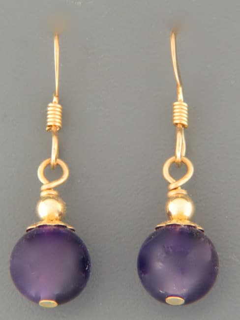 Amethyst Earrings - 14ct Gold Filled