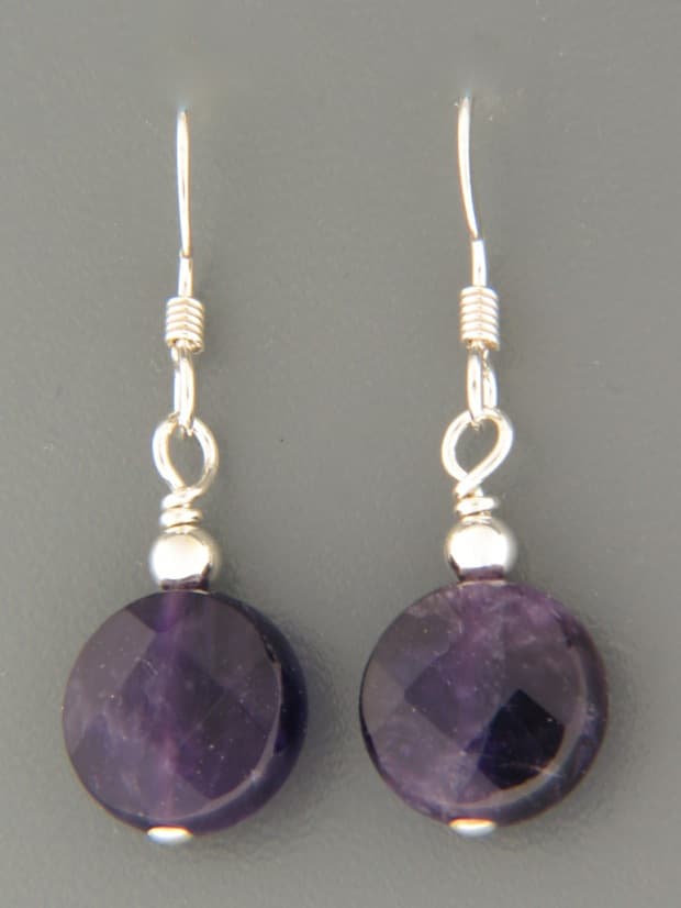 Amethyst Earrings - Sterling Silver