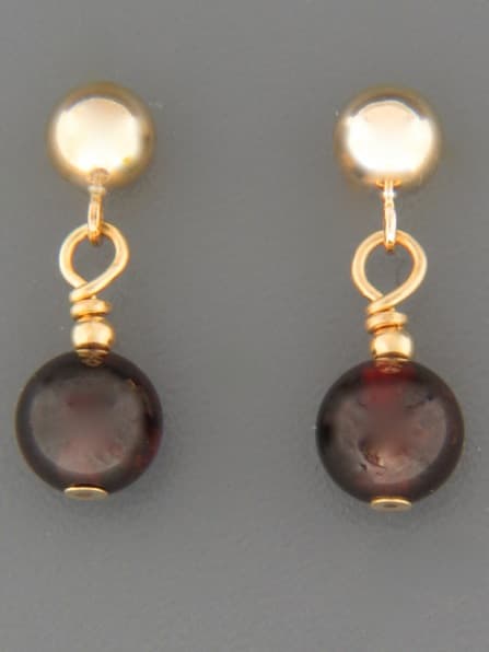 Garnet Earrings - 14ct Gold Filled