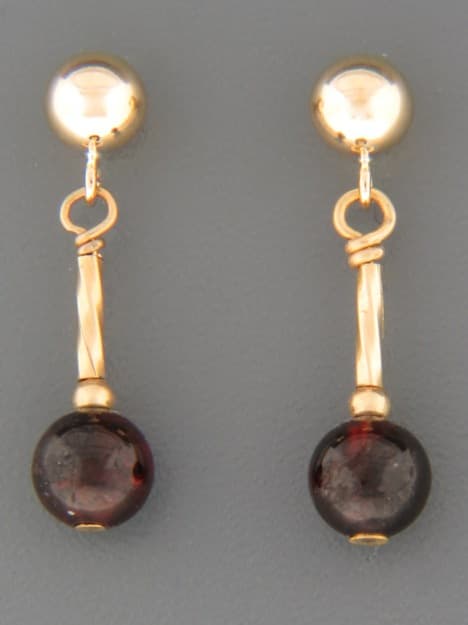 Garnet Earrings - 14ct Gold Filled