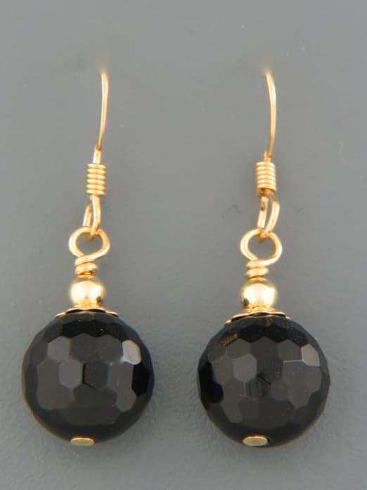Onyx Earrings - 14ct Gold Filled
