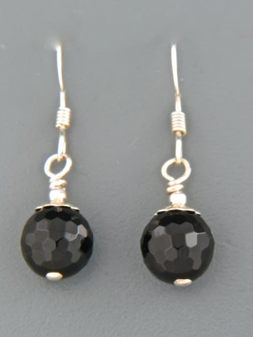 Onyx Earrings - Sterling Silver