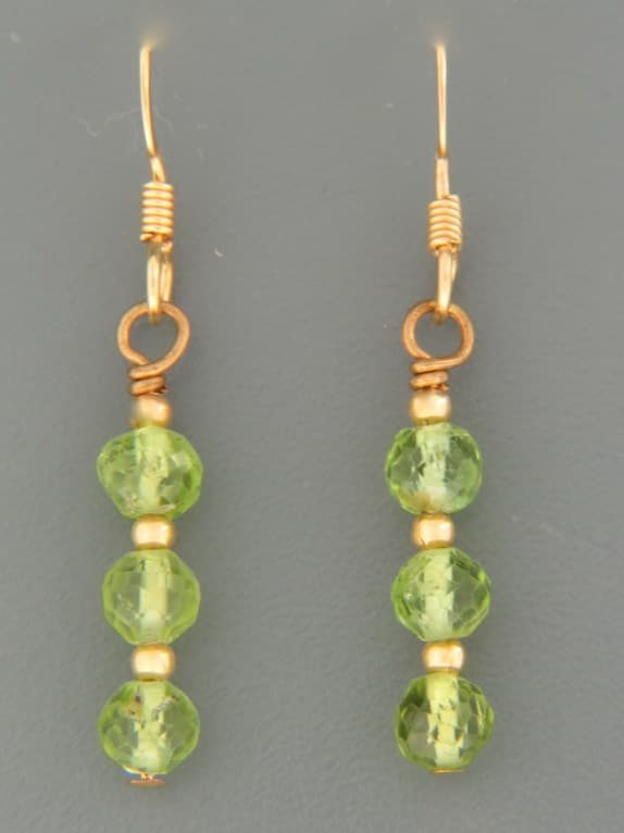 Peridot Earrings - 14ct Gold Filled