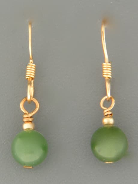 Jade Earrings - 14ct Gold Filled