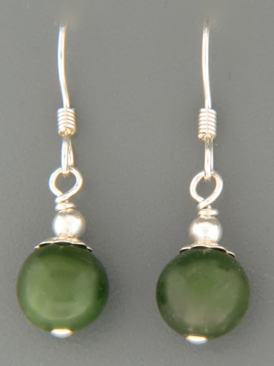 Jade Earrings - Sterling Silver