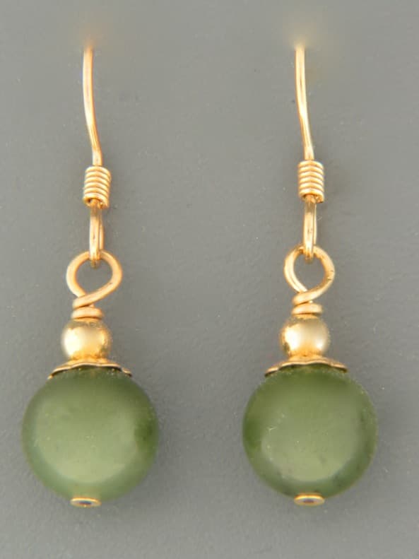 Jade Earrings - 14ct Gold Filled