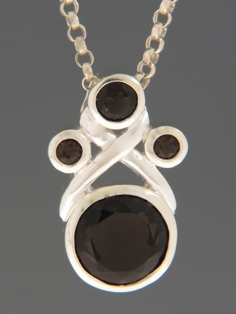 Smokey Quartz Pendant - Sterling Silver
