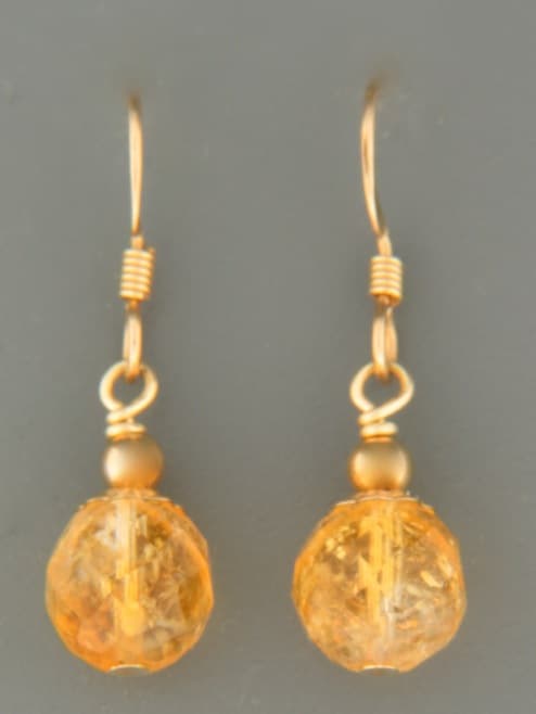 Citrine Earrings - 14ct Gold Filled