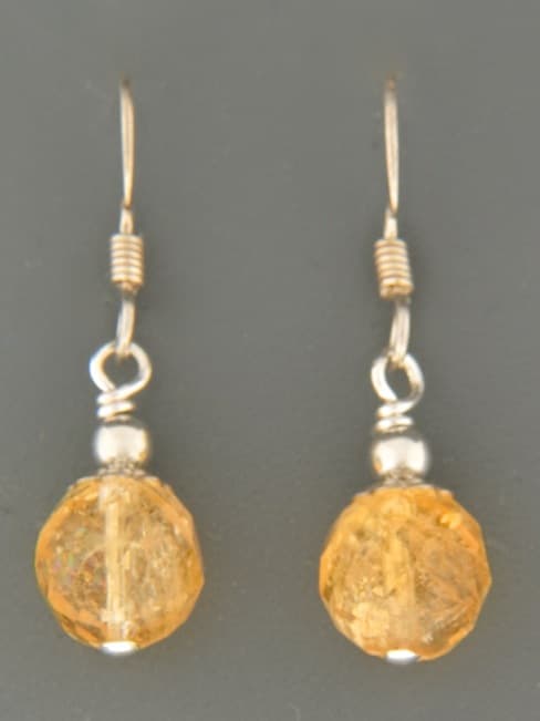Citrine Earrings - Sterling Silver