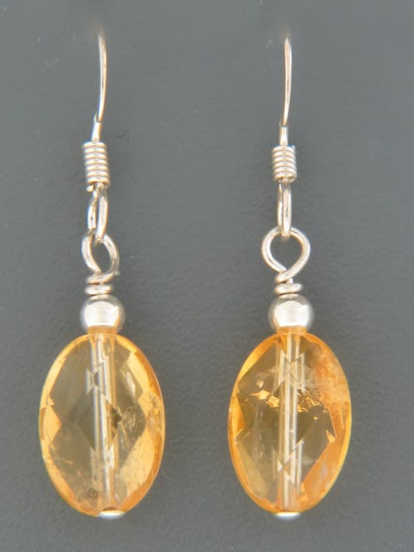 Citrine Earrings - Sterling Silver