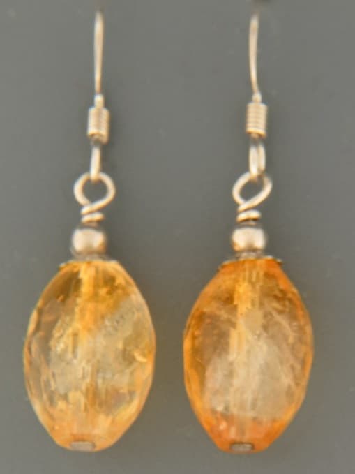 Citrine Earrings - Sterling Silver