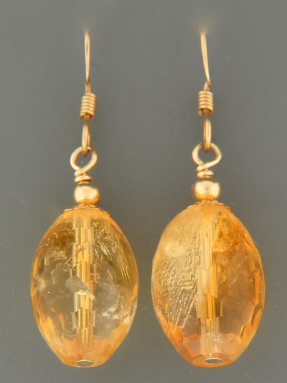 Citrine Earrings - 14ct Gold Filled