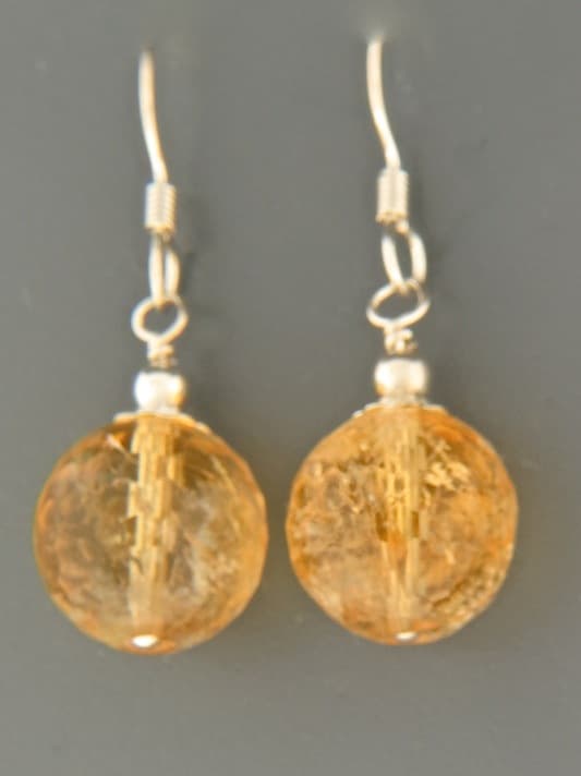 Citrine Earrings - Sterling Silver