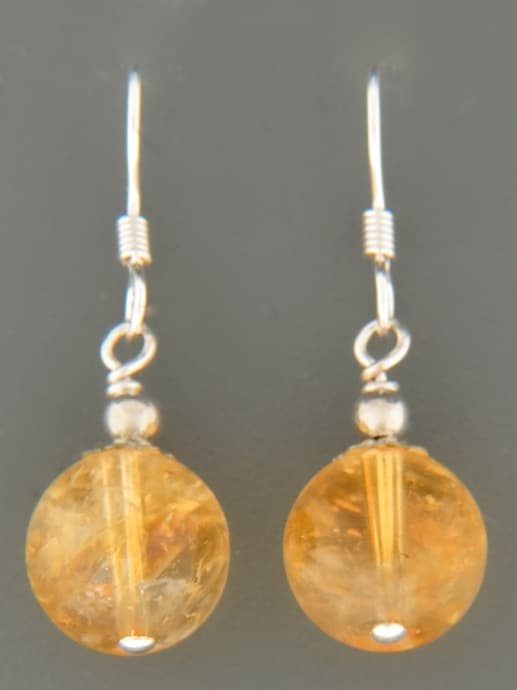 Citrine Earrings - Sterling Silver