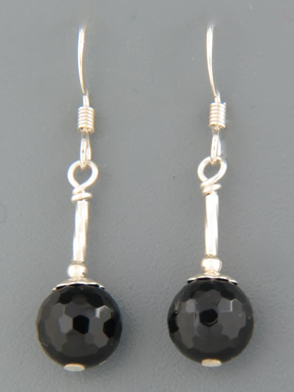 Onyx Earrings - Sterling Silver