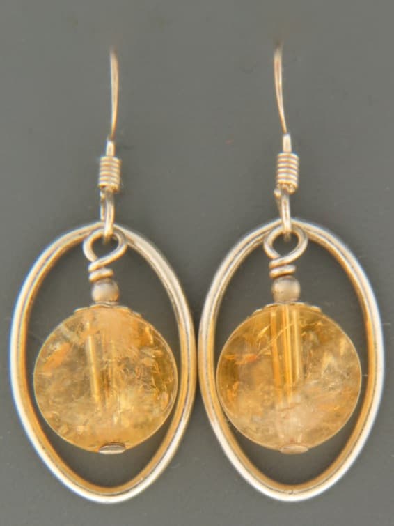 Citrine Earrings - Sterling Silver
