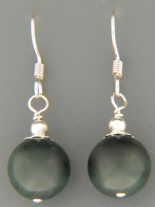 Jade Earrings - Sterling Silver
