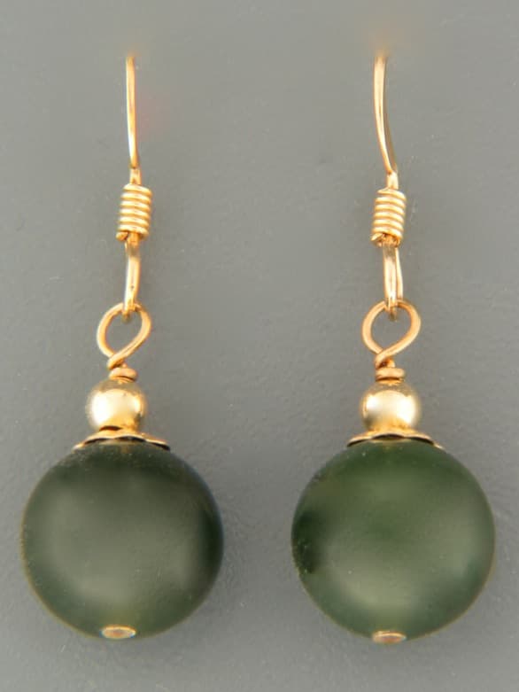 Jade Earrings - 14ct Gold Filled
