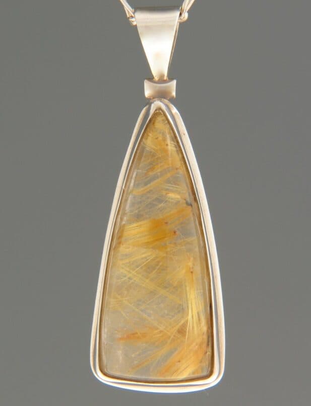 Rutile Quartz Pendant - Sterling Silver