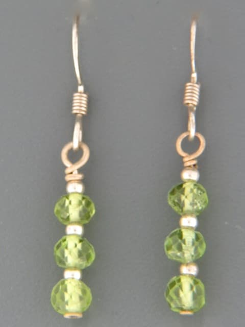 Peridot Earrings - Sterling Silver