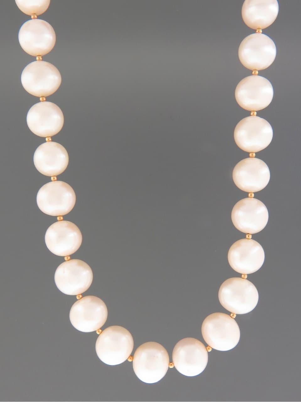12mm Pearl Necklace with 2mm round beads