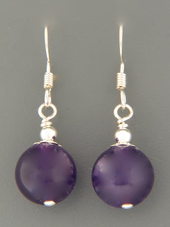 Amethyst Earrings - Sterling Silver