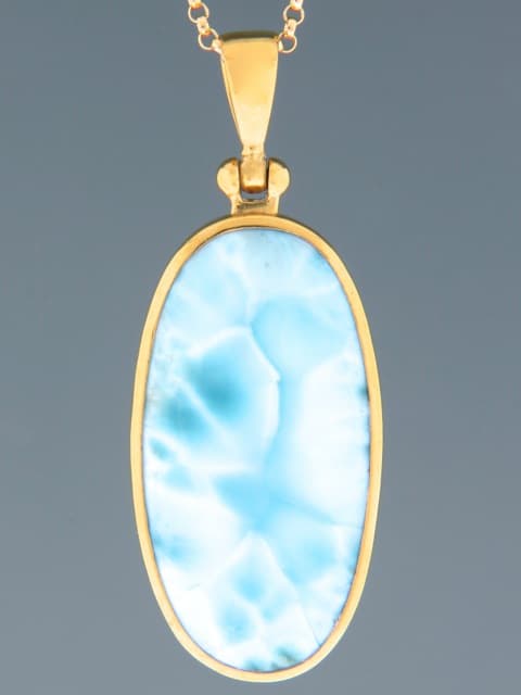 Larimar Pendant - Gold Vermeil