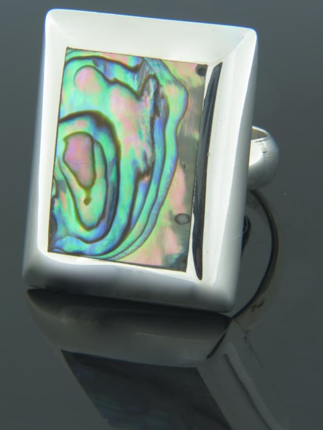 Paua Shell Ring - Sterling Silver