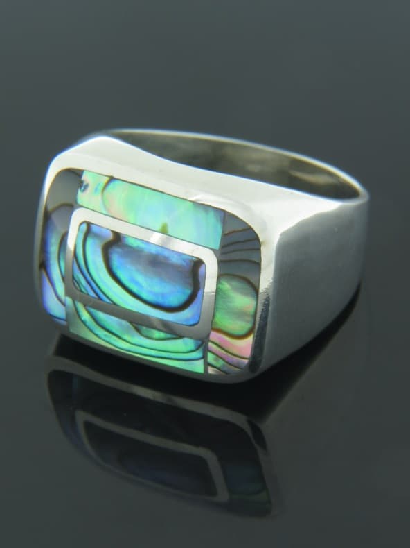 Paua Shell Ring - Sterling Silver