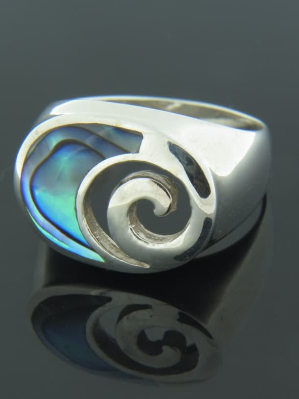 Paua Shell Ring - Sterling Silver