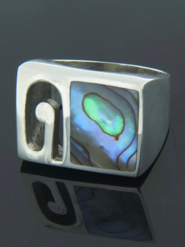 Paua Shell Ring - Sterling Silver