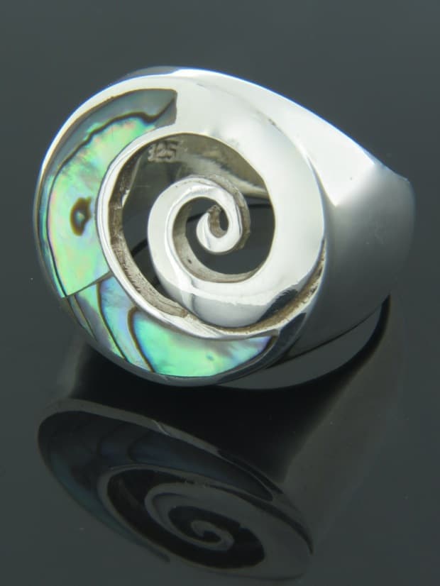 Paua Shell Ring - Sterling Silver
