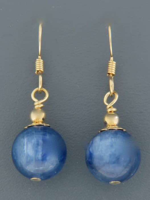 Kyanite Earrings - 14ct Gold Filled - 10mm stones