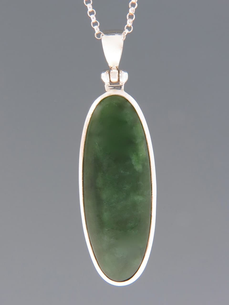 Jade Pendant - Sterling Silver